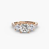 Three-Stone with Pavé Band-setting-The Diamond Setter