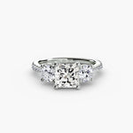 Three-Stone with Pavé Band-setting-The Diamond Setter