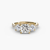 Three-Stone with Pavé Band-setting-The Diamond Setter