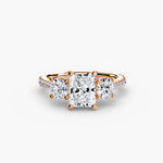 Three-Stone with Pavé Band-setting-The Diamond Setter