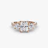 Three-Stone with Pavé Band-setting-The Diamond Setter