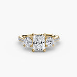 Three-Stone with Pavé Band-setting-The Diamond Setter