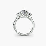 Three-Stone with Pavé Band-setting-The Diamond Setter