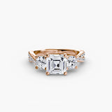 Three-Stone with Pavé Band 2-setting-The Diamond Setter