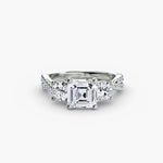 Three-Stone with Pavé Band 2-setting-The Diamond Setter