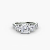 Three-Stone with Pavé Band 2-setting-The Diamond Setter