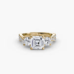 Three-Stone with Pavé Band 2-setting-The Diamond Setter
