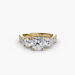 Three-Stone with Pavé Band 2-setting-The Diamond Setter