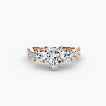 Three-Stone with Pavé Band 2-setting-The Diamond Setter