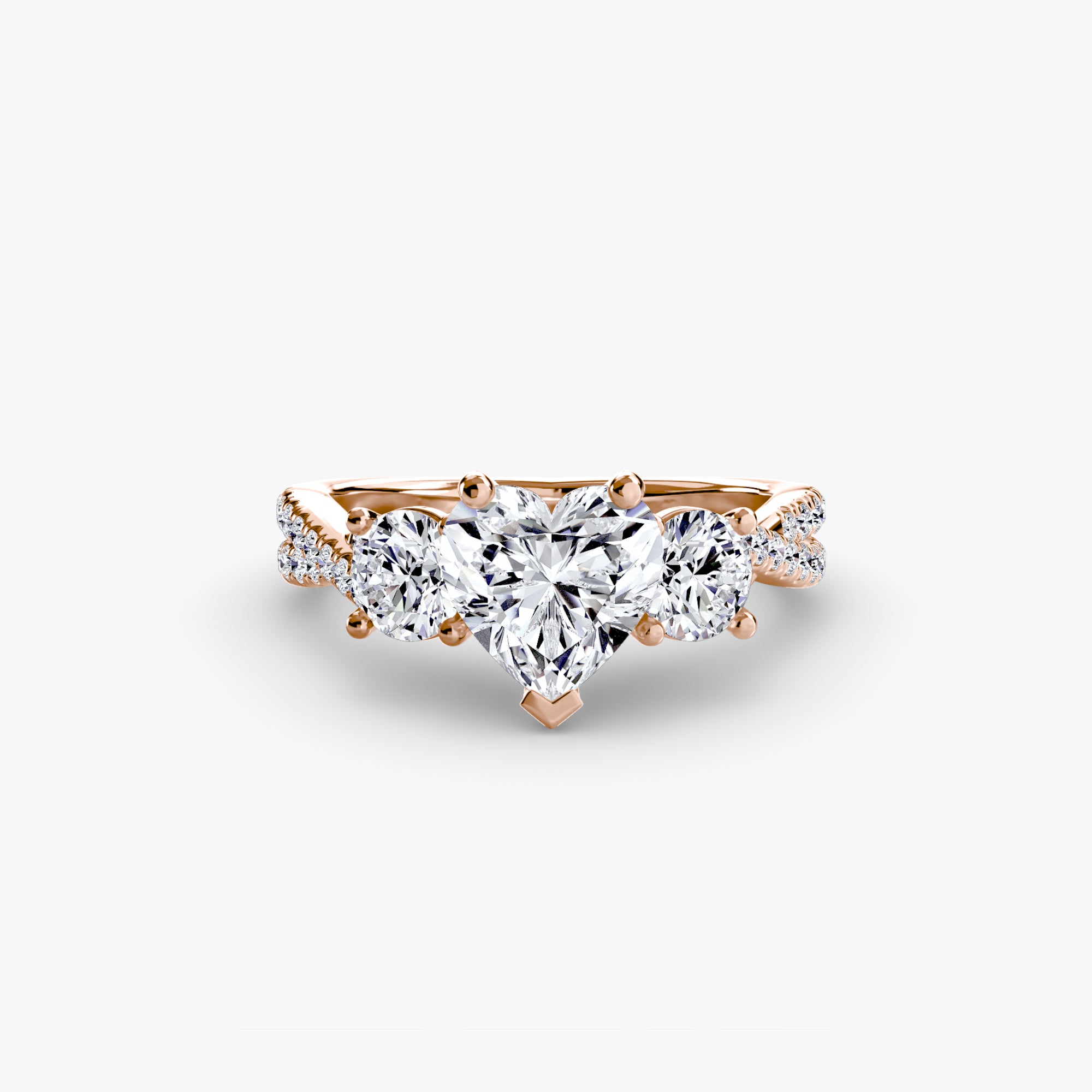 Three-Stone with Pavé Band 2-setting-The Diamond Setter