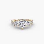 Three-Stone with Pavé Band 2-setting-The Diamond Setter