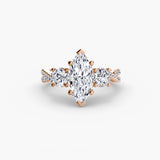 Three-Stone with Pavé Band 2-setting-The Diamond Setter