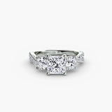 Three-Stone with Pavé Band 2-setting-The Diamond Setter