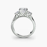 Three-Stone with Pavé Band 2-setting-The Diamond Setter