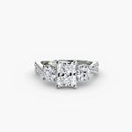 Three-Stone with Pavé Band 2-setting-The Diamond Setter