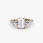 Three-Stone with Pavé Band 3-setting-The Diamond Setter