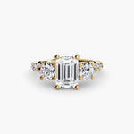 Three-Stone with Pavé Band 3-setting-The Diamond Setter