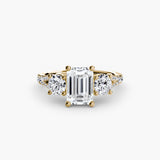 Three-Stone with Pavé Band 3-setting-The Diamond Setter
