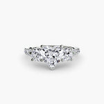 Three-Stone with Pavé Band 3-setting-The Diamond Setter