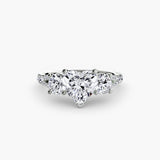 Three-Stone with Pavé Band 3-setting-The Diamond Setter