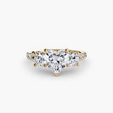 Three-Stone with Pavé Band 3-setting-The Diamond Setter