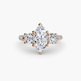 Three-Stone with Pavé Band 3-setting-The Diamond Setter