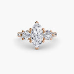 Three-Stone with Pavé Band 3-setting-The Diamond Setter