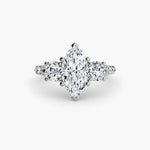 Three-Stone with Pavé Band 3-setting-The Diamond Setter