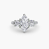 Three-Stone with Pavé Band 3-setting-The Diamond Setter