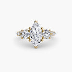 Three-Stone with Pavé Band 3-setting-The Diamond Setter