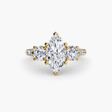 Three-Stone with Pavé Band 3-setting-The Diamond Setter