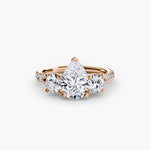 Three-Stone with Pavé Band 3-setting-The Diamond Setter