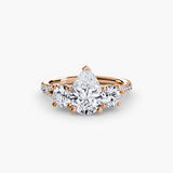 Three-Stone with Pavé Band 3-setting-The Diamond Setter