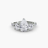 Three-Stone with Pavé Band 3-setting-The Diamond Setter