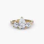 Three-Stone with Pavé Band 3-setting-The Diamond Setter