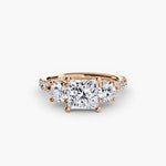 Three-Stone with Pavé Band 3-setting-The Diamond Setter