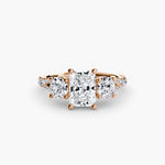 Three-Stone with Pavé Band 3-setting-The Diamond Setter