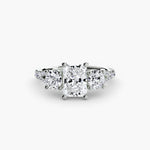 Three-Stone with Pavé Band 3-setting-The Diamond Setter