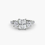 Three-Stone with Pavé Band 3-setting-The Diamond Setter