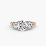 Three-Stone with Pavé Band 3-setting-The Diamond Setter