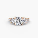 Three-Stone with Pavé Band 3-setting-The Diamond Setter