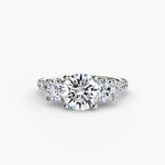 Three-Stone with Pavé Band 3-setting-The Diamond Setter