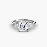 Three-Stone Ring (Baguette Side Stones)-setting-The Diamond Setter