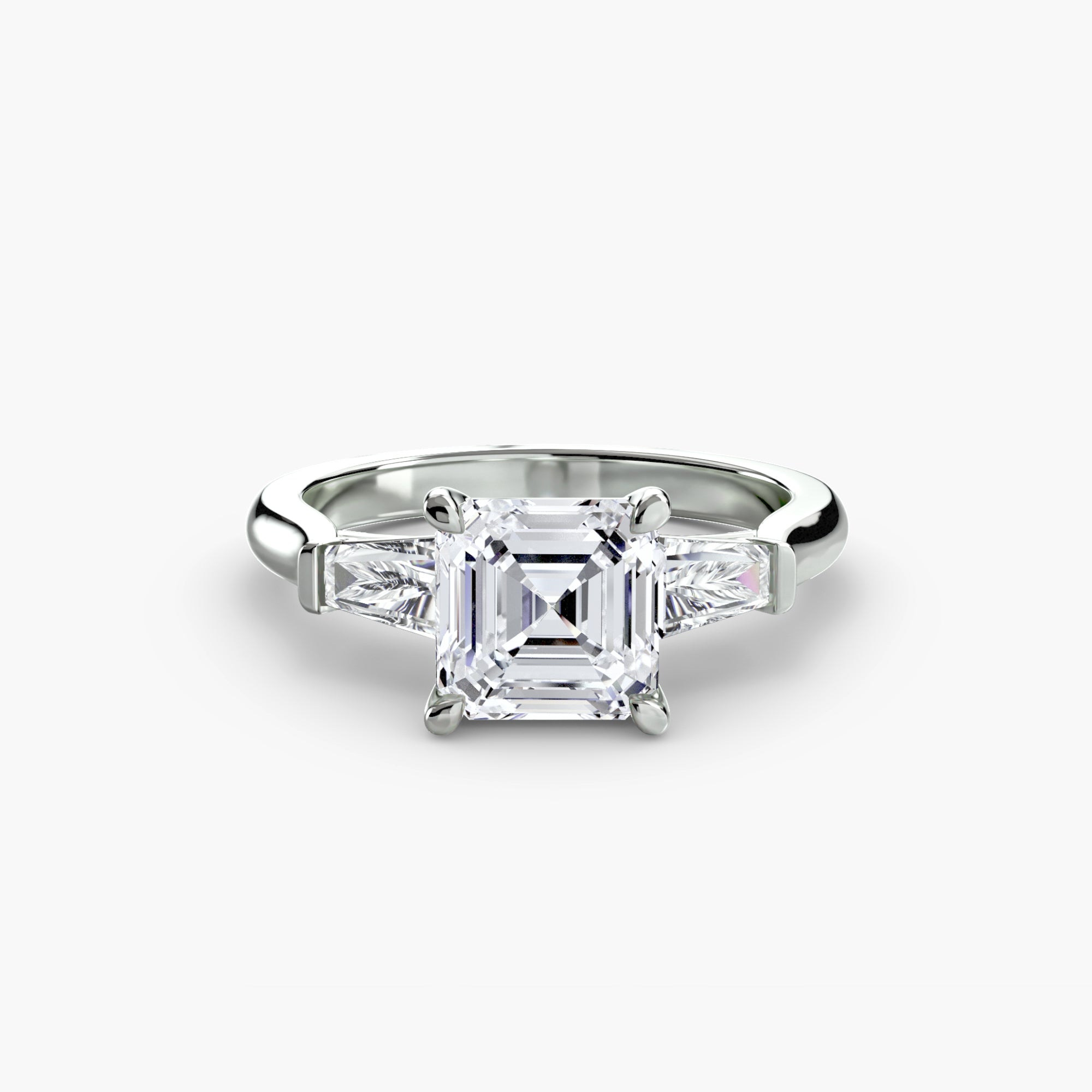 Three-Stone Ring (Baguette Side Stones)-setting-The Diamond Setter