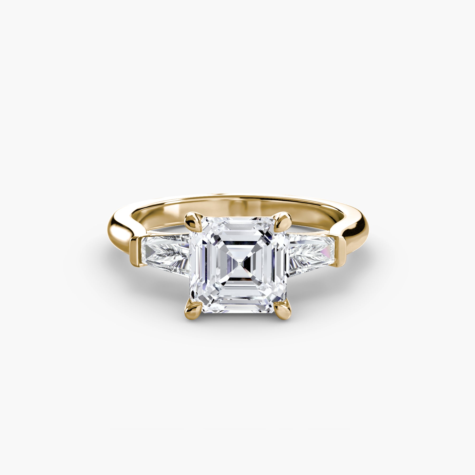 Three-Stone Ring (Baguette Side Stones)-setting-The Diamond Setter