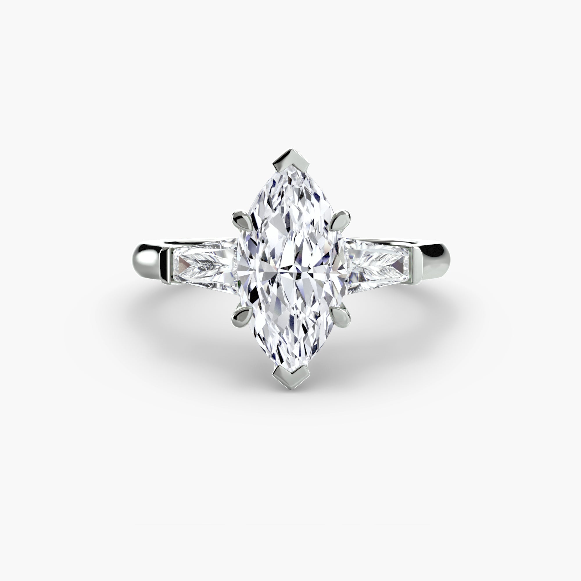 Three-Stone Ring (Baguette Side Stones)-setting-The Diamond Setter
