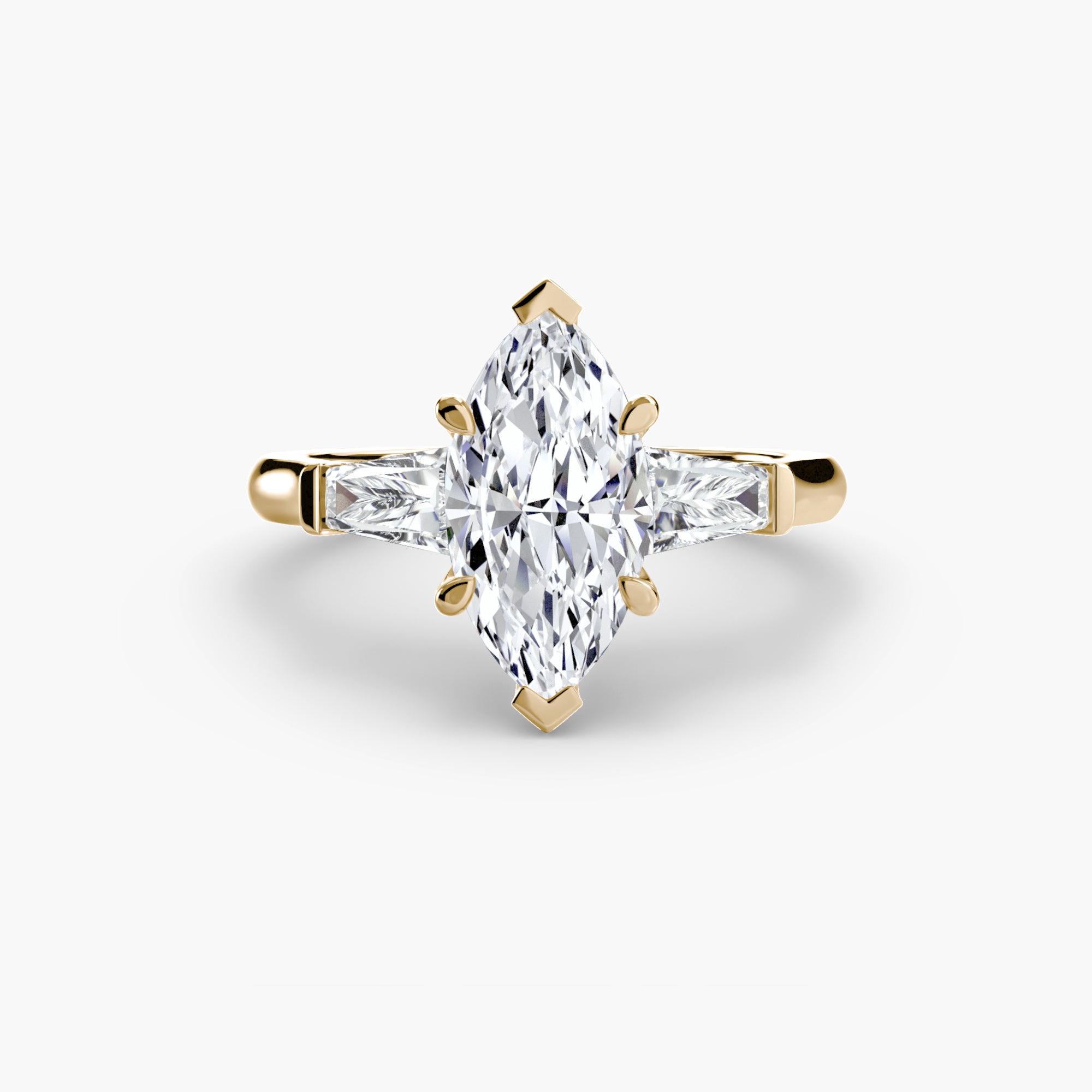 Three-Stone Ring (Baguette Side Stones)-setting-The Diamond Setter