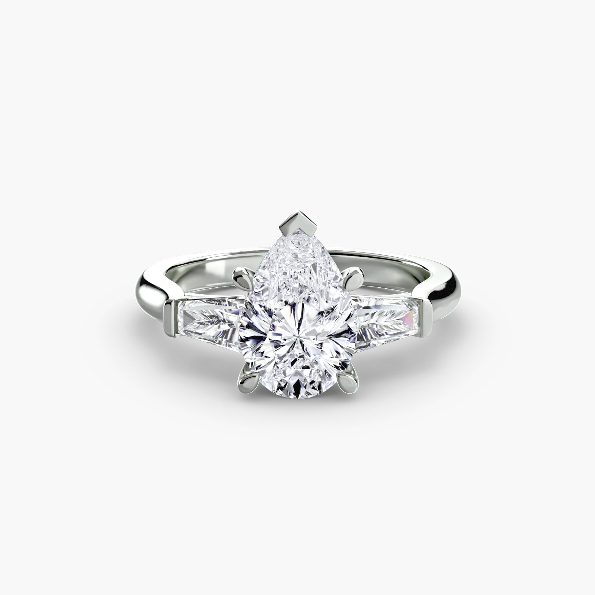 Three-Stone Ring (Baguette Side Stones)-setting-The Diamond Setter