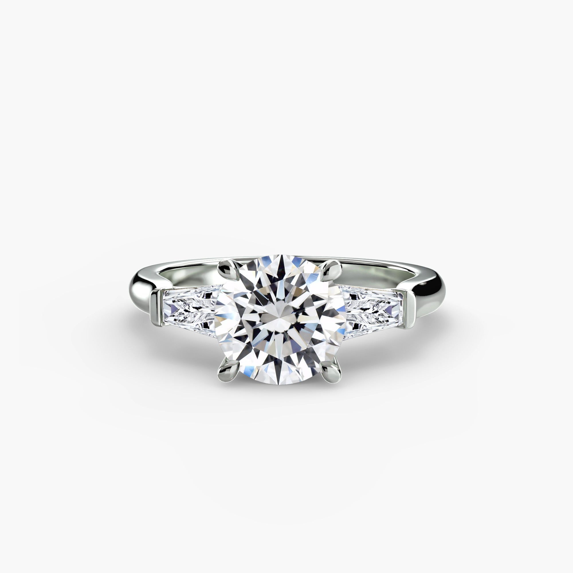 Three-Stone Ring (Baguette Side Stones)-setting-The Diamond Setter