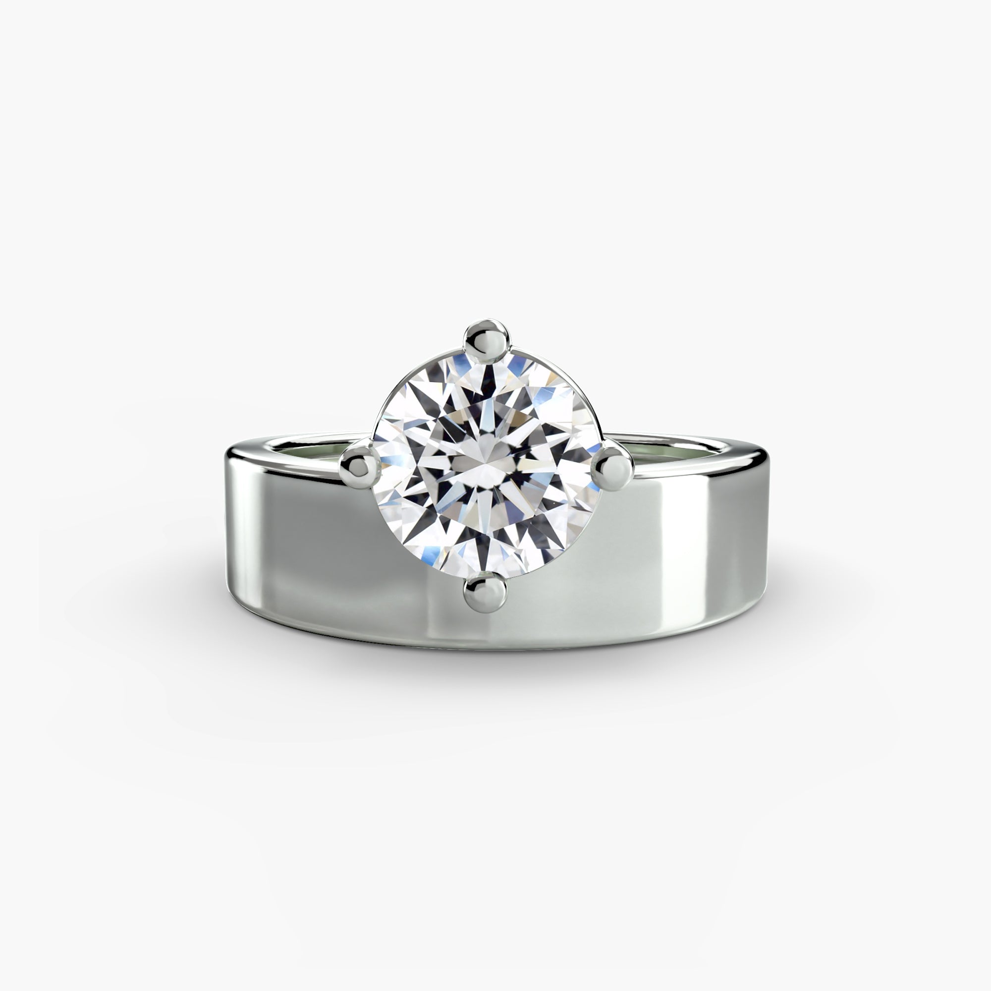 Wide Band Solitaire-setting-The Diamond Setter